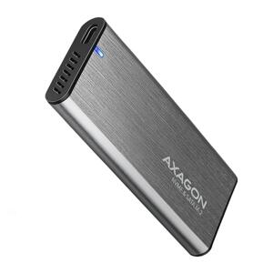 Axagon EEM2-SG2, USB-C 3.2 Gen 2 - M.2 NVMe a SATA SSD kovový RAW box, bez skrutiek, strieborný