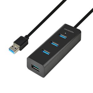 Axagon HUE-S2BL, 4x USB 3.0 CHARGING hub, micro USB nap. konektor, kábel USB-A 1.2m