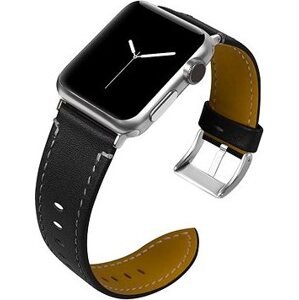 BStrap Leather Italy na Apple Watch 42 mm/44 mm/45 mm, Black