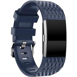 BStrap Silicone Diamond na Fitbit Charge 2 dark blue, veľkosť S