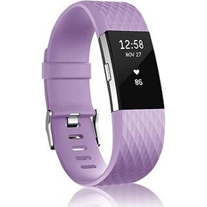 BStrap Silicone Diamond na Fitbit Charge 2 lavender, veľkosť S