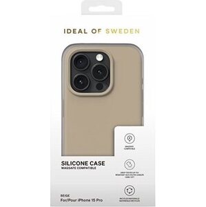 iDeal Of Sweden Silikónový ochranný kryt s Magsafe na iPhone 15 Pro Beige