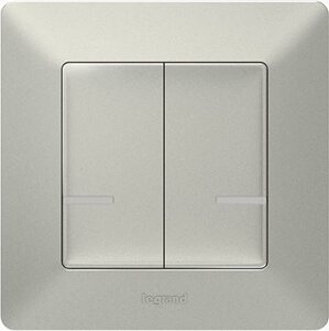 Legrand Valena Life With Netatmo Dvojitý Bezdrôtový Ovládač Hliník