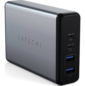 Satechi 108W Type-C MultiPort Travel Charger (1× USB-C PD, 2× USB3.0,1× Qualcomm 3.0) – Space Grey