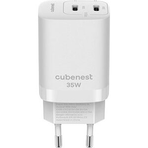 CubeNest S2D1 GaN Adaptér 35 W biela