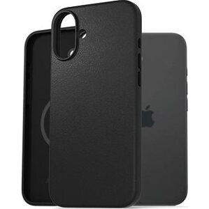 AlzaGuard Genuine Leather Case with Magsafe na iPhone 16 Plus čierny