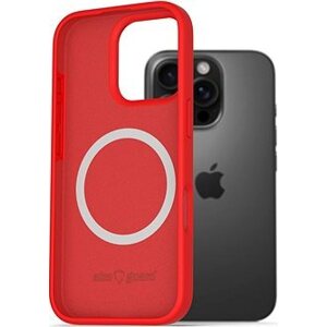 AlzaGuard Silicone Case Compatible with Magsafe na iPhone 16 Pro červený