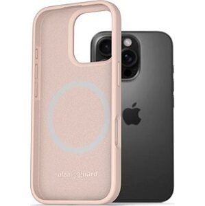 AlzaGuard Silicone Case Compatible with Magsafe na iPhone 16 Pro ružový