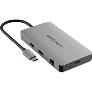 AlzaPower Metal USB-C Dock Station 8 v 1 Dual Screen C8L vesmírno sivá