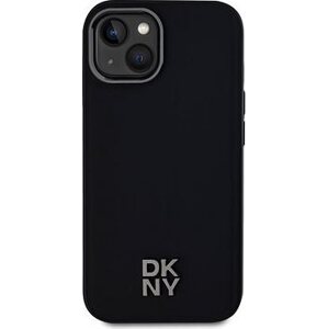 DKNY PU Leather Stack Logo Magsafe Zadný Kryt na iPhone 14 Black