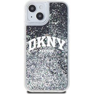 DKNY Liquid Glitter Arch Logo Zadný Kryt na iPhone 15 Black