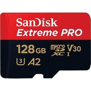 SanDisk microSDXC 128GB Extreme PRO + Rescue PRO Deluxe + SD adaptér