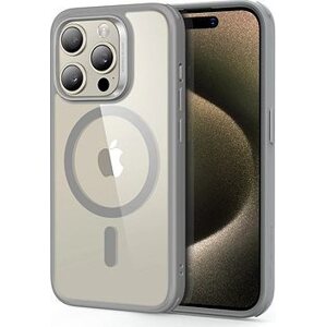 ESR Classic Hybrid Case (HaloLock), Compatible with iPhone 15 Pro Max, Clear Grey