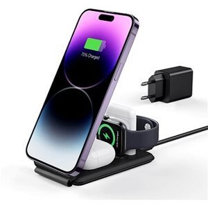 ESR HaloLock 3-in-1 Watch Wireless Charging Set, EU Plug, Black