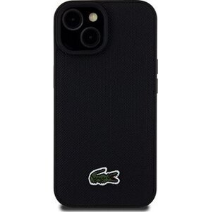 Lacoste Iconic Petit Pique Woven Logo MagSafe Zadný Kryt na iPhone 15 Black