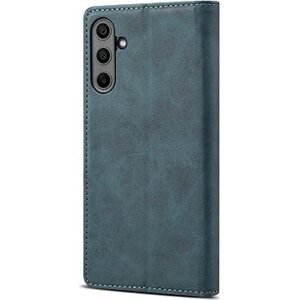 Lenuo Leather flipové puzdro na Samsung Galaxy A15 modrá