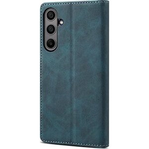 Lenuo Leather flipové puzdro na Samsung Galaxy A35 modrá