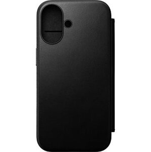 Nomad Modern Leather Folio Black iPhone 16