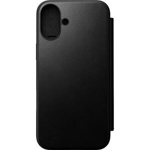 Nomad Modern Leather Folio Black iPhone 16 Plus