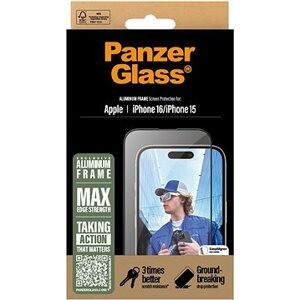 PanzerGlass Aluminum Apple iPhone 16 s inštalačným rámčekom