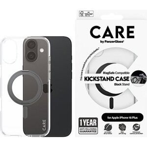 PanzerGlass CARE kryt Apple iPhone 16 Plus MagSafe KickStand číry/čierny