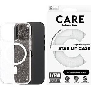 PanzerGlass CARE kryt Apple iPhone 16 Pro MagSafe Star Lit trblietavý/biely