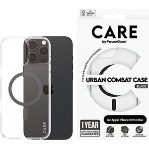 PanzerGlass CARE kryt Apple iPhone 16 Pro Max MagSafe Urban Combat číry/čierny