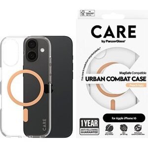 PanzerGlass CARE kryt Apple iPhone 16 MagSafe Urban Combat číry/broskyňový