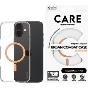 PanzerGlass CARE kryt Apple iPhone 16 Plus MagSafe Urban Combat číry/broskyňový