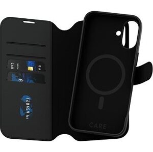 PanzerGlass CARE Puzdro Apple iPhone 16 Plus MagSafe Wallet 2 v 1 čierne