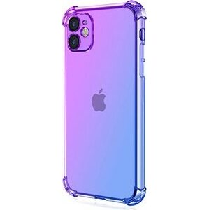 TopQ Kryt iPhone 11 Shock dúhový fialovo-modrý 109757