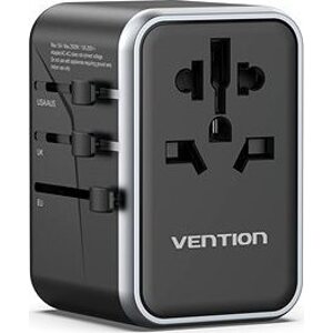 Vention 4-Port USB (C + C + A + A) GaN Universal Travel Adapter (65 W/65 W/60 W/5 W) Black