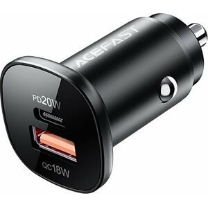 ACEFAST Car Charger (USB-C 20 W + USB-A 18 W) 38 W Black