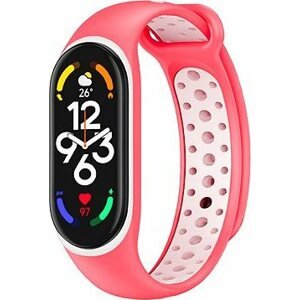 Eternico Sporty na Xiaomi Mi band 5/6/7 silk pink and white