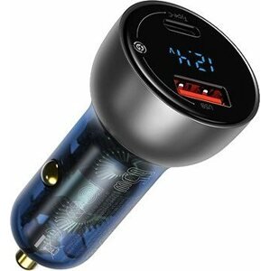 Baseus Digital Display PPS Dual Quick Car Charger 65 W Light Ochre