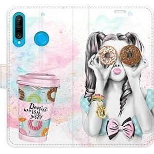 iSaprio flip puzdro Donut Worry Girl na Huawei P30 Lite