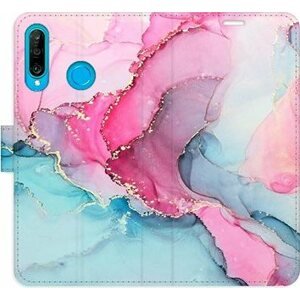 iSaprio flip puzdro PinkBlue Marble pre Huawei P30 Lite