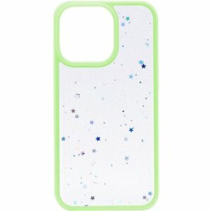 iWill Clear Glitter Star Phone Case pre iPhone 13 Pro Green