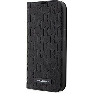 Karl Lagerfeld Saffiano Monogram Book Puzdro na iPhone 14 Pro Black