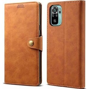 Lenuo Leather pre Xiaomi Redmi Note 10, hnedé