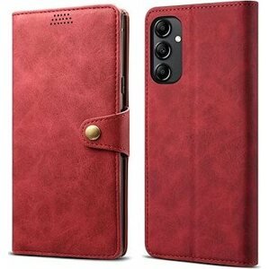 Lenuo Leather flipové puzdro na Samsung Galaxy A14 4G/5G, červené