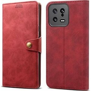 Lenuo Leather flipové puzdro na Xiaomi 13, červené