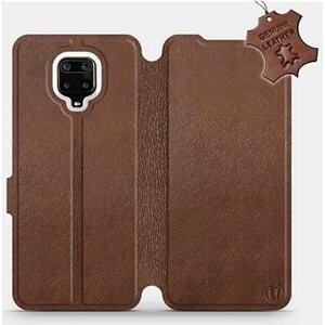 Flip puzdro na mobil Xiaomi Redmi Note 9 Pro – Hnedé – kožené – Brown Leather