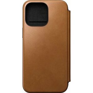 Nomad Modern Leather Folio English Tan iPhone 15 Pro Max