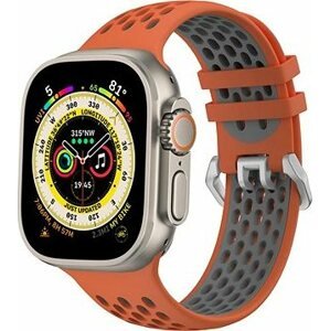 Cubenest Silicone Sport Band ORANGE with Grey (42 – 49 mm)