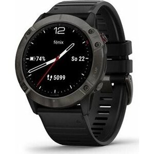 Garmin Fenix 6X Pro Sapphire, GrayDLC/Black Band (MAP/Music)