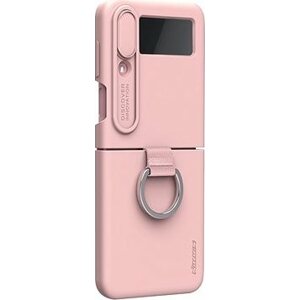 Nillkin CamShield Silky Silikónový Kryt na Samsung Galaxy Z Flip 4 5G Light Peach