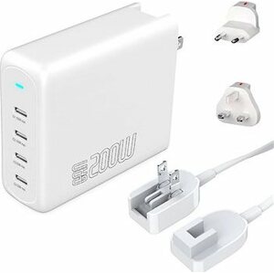 4smarts Charger GaN Flex Pro 200 W 4 USB-C white