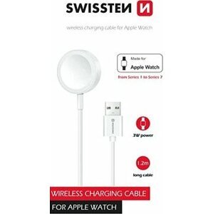 Swissten nabíjací magnetický kábel pre Apple Watch, USB-A 1,2 m