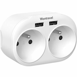 Wontravel rozdvojka 2× + 2 USB 16 A/4000 W